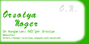 orsolya moger business card